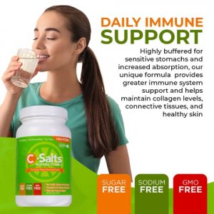 C-Salts Buffered Vitamin C Powder 4000Mg - High Dose Vitamin Supplements, Vit C Energy Supplements, Bulk Supplements, Vitamin C For Sensitive Stomach