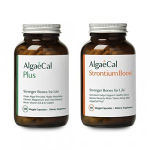 Algaecal - Bone Builder Pack For Density Increase, Algaecal Plus & Strontium Boost, Calcium Plant-Based Supplement With Vitamin D3, Magnesium & 13 Tr