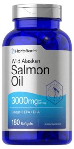 Wild Alaskan Salmon Fish Oil | 180 Softgel Capsules | Gluten Free, Non-Gmo | High Potency | Excellent Source Of Omega-3 Fatty Acids Epa And Dha | By 