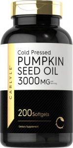 Pumpkin Seed Oil | 3000Mg | 200 Softgel Capsules | Non-Gmo And Gluten Free Formula | Cold Pressed Dietary Supplement | By Carlyle