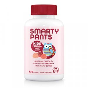 Smartypants Kids Formula Daily Gummy Multivitamin: Vitamin C, D3, And Zinc For Immunity, Gluten Free, Omega 3 Fish Oil, Vitamin B6, B12, Cherry Berry
