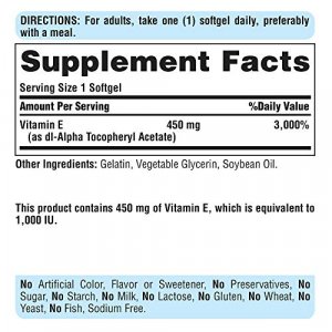 Puritans Pride Vitamin E Supports Immune Function, 450 Mg,100 Count (Pack Of 2)