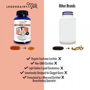 Legendairy Milk Sunflower Lecithin, 1200Mg Of Organic Sunflower Lecithin Per Softgel, 200 Count Bottle