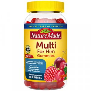 Nature Made Multi For Him, Dietary Supplement For Energy Metabolism Support, 150 Multivitamin Gummies, 75 Day Supply