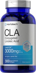 Cla 3000 Mg | 300 Softgel Pills | Maximum Potency | Conjugated Lineolic Acid From Safflower Oil | Non-Gmo, Gluten Free | By Horbaach
