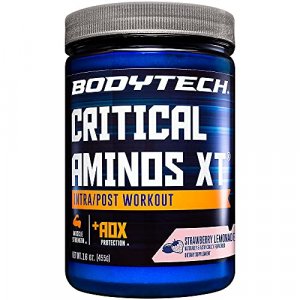 Bodytech Critical Aminos Xt Intra/Post Workout Strawberry Lemonade Supports Muscle Recovery (15.9 Ounce Powder)