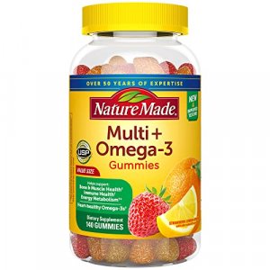 Nature Made Multivitamin + Omega-3 Gummies, 140 Count Value Size For Daily Nutritional Support