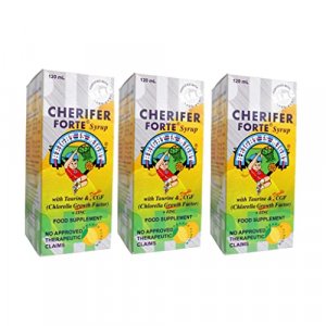 3 Cherifer Forte Syrup W/Taurine & Double Chlorella Growth Factor + Zinc 120Ml