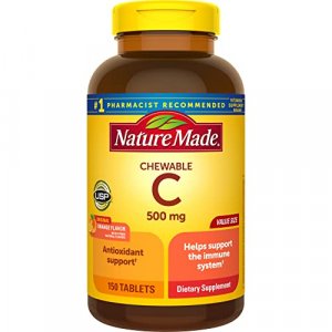 Nature Made Chewable Vitamin C 500 Mg Tablets, 150 Count Value Size To Help Support The Immune System (Pack Of 3)