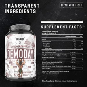 Axe & Sledge Supplements Demo Day Intra-Workout Carbohydrate Powder With Cluster Dextrin, Carb10, Hydromax, & Palatinose, Enhances Performance And Pu