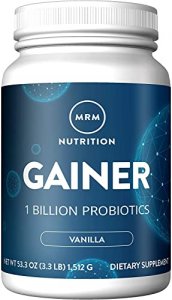 Mrm Nutrition Gainer Protein With Probiotics + Postbiotics | Vanilla Flavored | 25G Protein | Whey Concentrate + Isolate + Micellar Casein| Slow + Fa