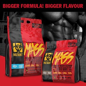 Mutant Mass Weight Gainer Protein Powder Build Muscle Size And Strength With 1100 Calories 56 G Protein 26.1 G Eaas 12.2 G Of Bcaas 5 Lbs Vanilla Ice
