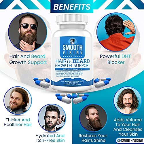 Beard Growth Supplement - Hair Growth Vitamins For Men (60 Capsules) - 5000  Mcg Biotin & Dht Blocker For Hair Loss Treatment - Beard Pills For Thicke -  Shop Imported Products from USA to India Online - iBhejo