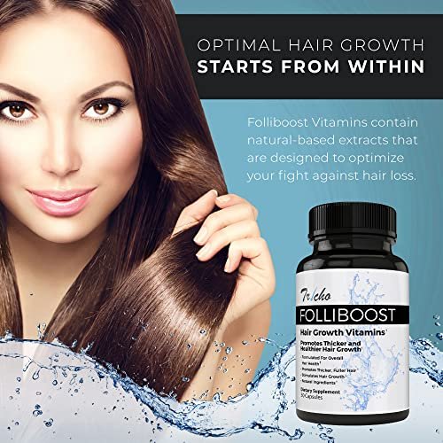 Tricho Folliboost Hair Growth Vitamins - With Biotin, Vitamin C, Zinc, And  Vitamin B12 - 30 Day Supply - Helps Promote Thick, Full Hair Growth - Natu  - Imported Products from USA - iBhejo