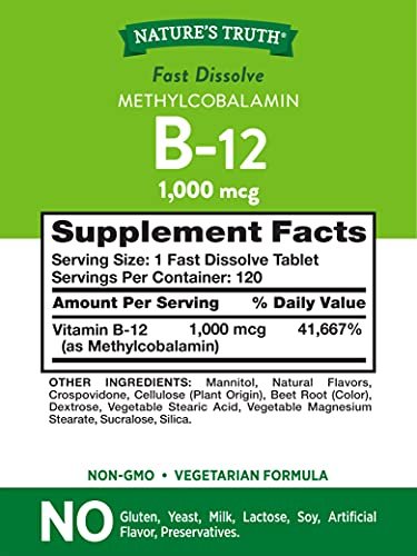 Nature's Truth Vitamin B Complex | Plus B12 | 165 Tablets | Vegetarian,  Non-GMO & Gluten Free