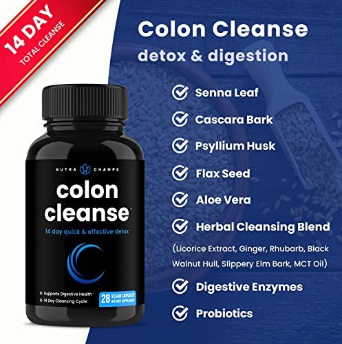 Colon Detox capsules 14 days cleanse Natural Detox Pills no Constipation  Relief