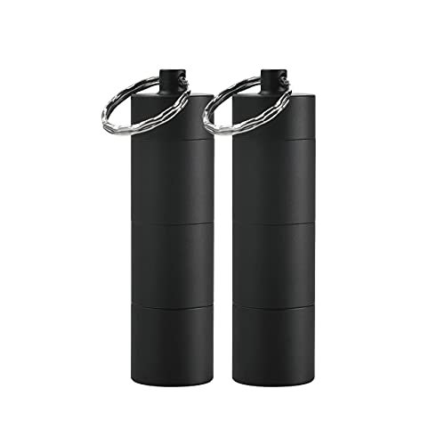 Medca Portable Keychain Pill Case Holder Aluminium Alloy Mini Pill