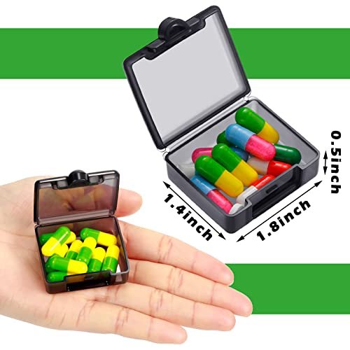Pill Organizer Travel Pill Box Dispenser for Purse or Pocket Small