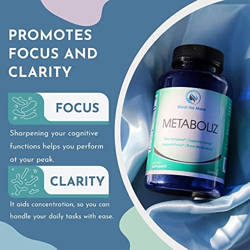 Bloat No More - Metaboliz, Thyroid Support Complex With Iodine Supplement,  Thyroid Support For Women, Supports Focus And Clarity, Vegetarian And Glut  - Imported Products from USA - iBhejo