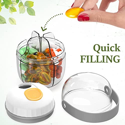 Daily Pill Dispenser Travel Pill Box - Pill Bottle Organizer Pill Container Supplement  Organizer Portable Pill Holder Vitamin Organizer Medicine Pill - Imported  Products from USA - iBhejo