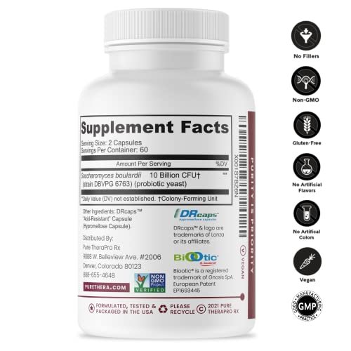 Probiotic Saccharomyces Boulardii 10 Billion CFUs