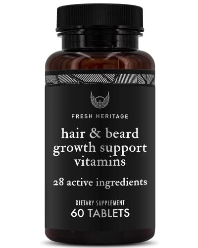 Fresh Heritage Beard Hair Regrowth For Men 60 Capsules - Premium Hair Pills  For Thicker Beard, Hair Vitamins For Men - Beard Hair Growth Vitamins For -  Shop Imported Products from USA