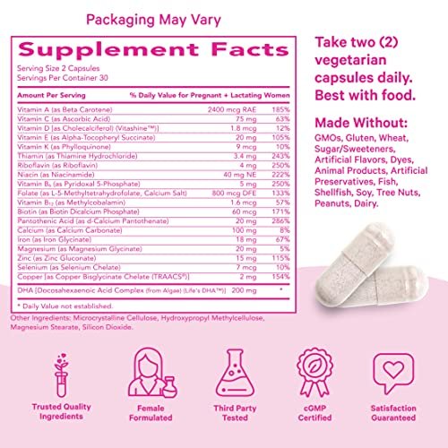 Pink Stork Total Postnatal Vitamin With Omega 3 Dha, Postpartum Essentials  Multivitamin With Folate, Iron, & B Complex, Postnatal Vitamins For Women,  - Imported Products from USA - iBhejo