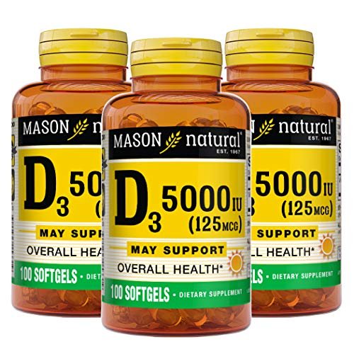 Mason Natural Vitamin D3 125 Mcg (5000 Iu) - Supports Overall Health ...