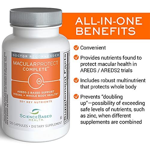 MacuBoost All-in-ONE AREDS 2 Plus Formula 60 Days Supply Lutein Zeaxanthin Bilberry Pine Bark Support Normal Eyes And Macular Health