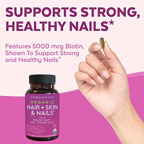 Buy Hair, Skin & Nail Vitamin Tablets for Stronger Hair Growth, Healthier  Nails & Supple Skin – Bliss Welness