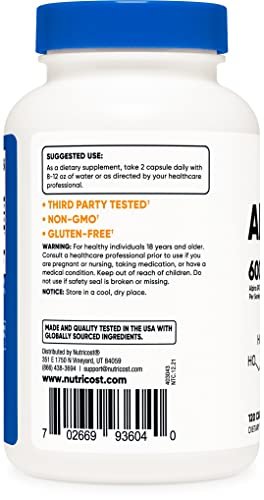 Nutricost Alpha Gpc 600Mg, 120 Vegetarian Capsules - Non-Gmo And Gluten  Free, 300Mg Per Capsule - Imported Products from USA - iBhejo