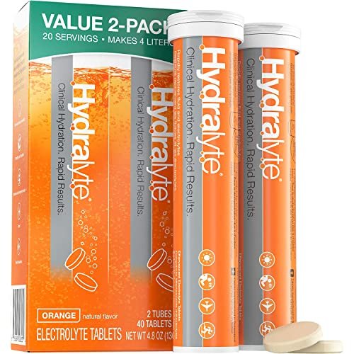 Hydralyte Effervescent Electrolyte Tablets, 2 Pack, On-The-Go Clinical ...