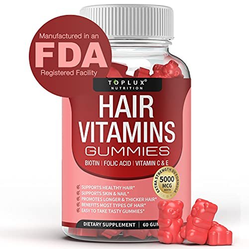 Hair Vitamins Gummies Supplement Faster Hair Growth Gummy 5000Mcg Biotin,  Folic Acid, Vitamin A & D, Support Stronger & Thicker Hair, Skin, Nails, No  - Imported Products from USA - iBhejo
