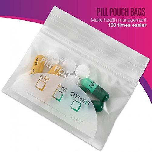 Pill Pouch Bags - (Pack Of 400) 3 X 2.75 - Bpa-Free, Poly Bag Disposable  Zipper Pills Baggies, Daily Am Pm Travel Medicine Organizer Storage Pouche  - Imported Products from USA - iBhejo