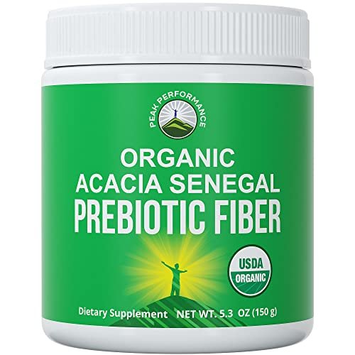 Organic Acacia Senegal Prebiotic Fiber Powder. Usda Organic Plant Based Vegan Prebiotics