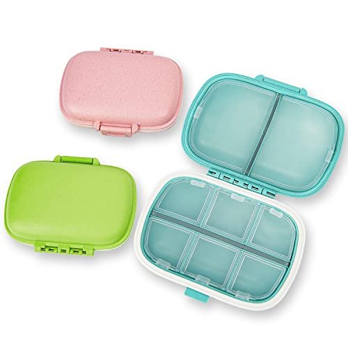 AU 2 Pack Small Pill Box Organizer - Travel, Medicine, Purse,10  Compartments | eBay