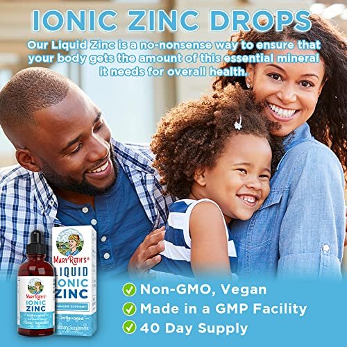 Toddler Liquid Ionic Zinc with Organic Glycerin by MaryRuths Zinc Sulfate  for Immune Support Vegan Formulated