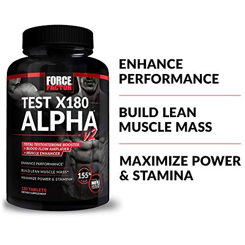 Force Factor Test X180 Alpha V2 Testosterone Booster For Men, Supplement  With Testofen And Nitrates To Build Muscle And Strength, Boost Nitric  Oxide, - Imported Products from USA - iBhejo