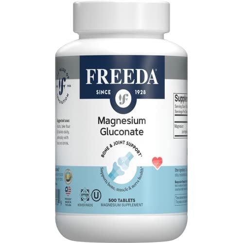 Freeda Magnesium Gluconate Kosher Vegan Magnesium Supplement For Men