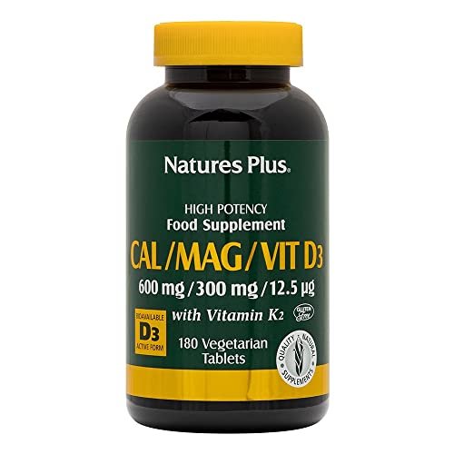 Naturesplus Cal/Mag/Vit D3 With Vitamin K2 180 Tablets Bone Health