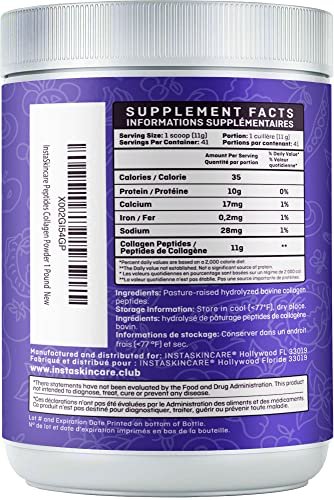Hydrolyzed Collagen Peptides Powder - Unflavored (41 Servings) by