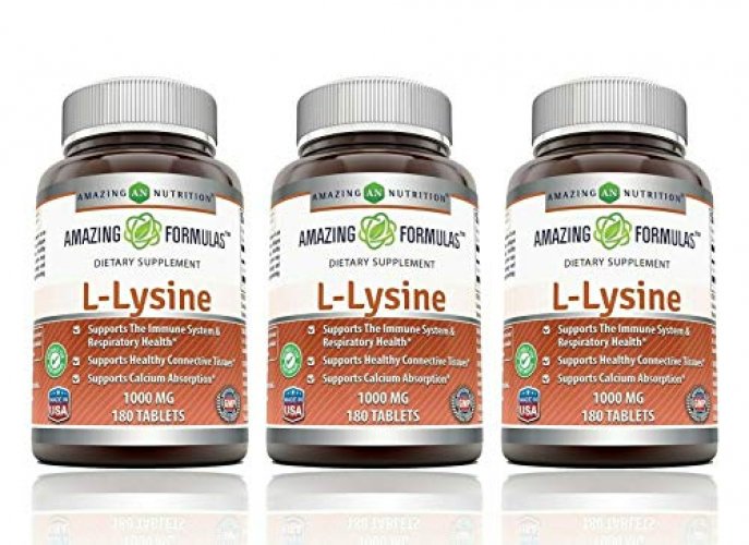 Amazing Formulas LLysine 1000Mg Amino Acid Vitamin Tablets Commonly