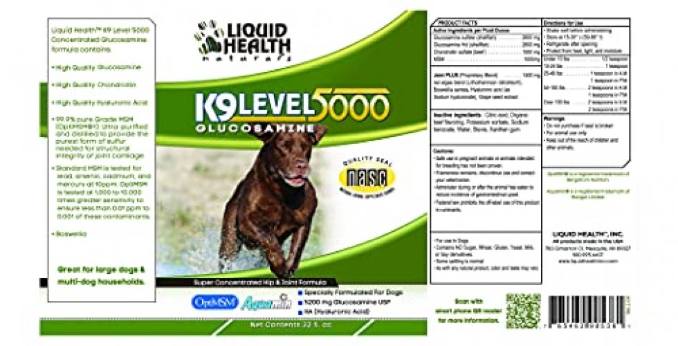 K9 level 2024 5000 glucosamine