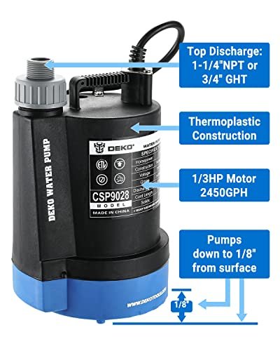 thumbnail image 2 of VEVOR Water Transfer Pump 120V AC 360 GPH 1/10 HP Portable Electric Utility Pump With 6 Ft Suction Hose Kit Carbon Brushes Impeller Suction Strainer For Garden Rain Barrel Pool Pond Aquarium 2 of 11