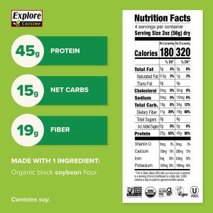 Explore Cuisine Organic Black Bean Spaghetti - 8 oz - Easy-to-Make Pasta