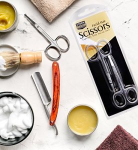 Utopia Care - Curved and Rounded Facial Hair Scissors for Men - Mustache, Nose Hair & Beard Trimming Scissors, Safety Use for Eyebrows, Eyelashes, an