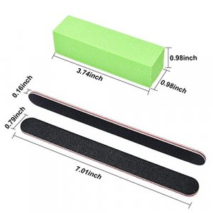  TsMADDTs Nail Files and Buffer, Professional Manicure Tools  Kit Rectangular Art Care Buffer Block Tools 100/180 Grit 12Pcs/Pa(Black) :  Beauty & Personal Care