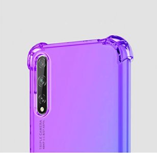 EasyLifeGo for Huawei Y9s / Huawei P Smart Pro 2019 Case Slim Shock Absorption Flexible TPU Soft Edge Bumper with Reinforced Corners Multicolor Gradi