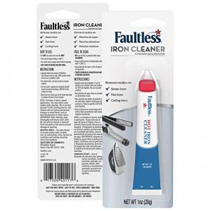 FAULTLESS Hot Iron Cleaner, Non-Toxic Steam Iron Cleaner, Removes Melted  Fabrics, Glue, Hard Water, Lime Deposits & Starch (1 oz) (4 Pack)