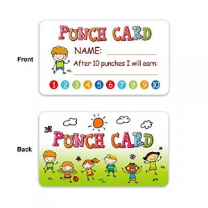 Punch Card, 100pcs Reward Incentive Card for Teacher, Behavior Chart for  Kids